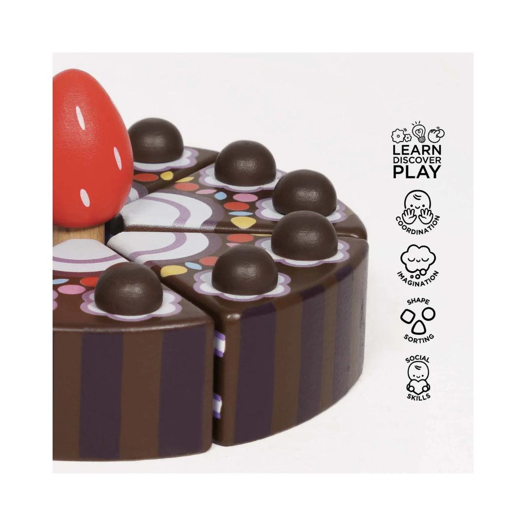Wooden Chocolate Cake