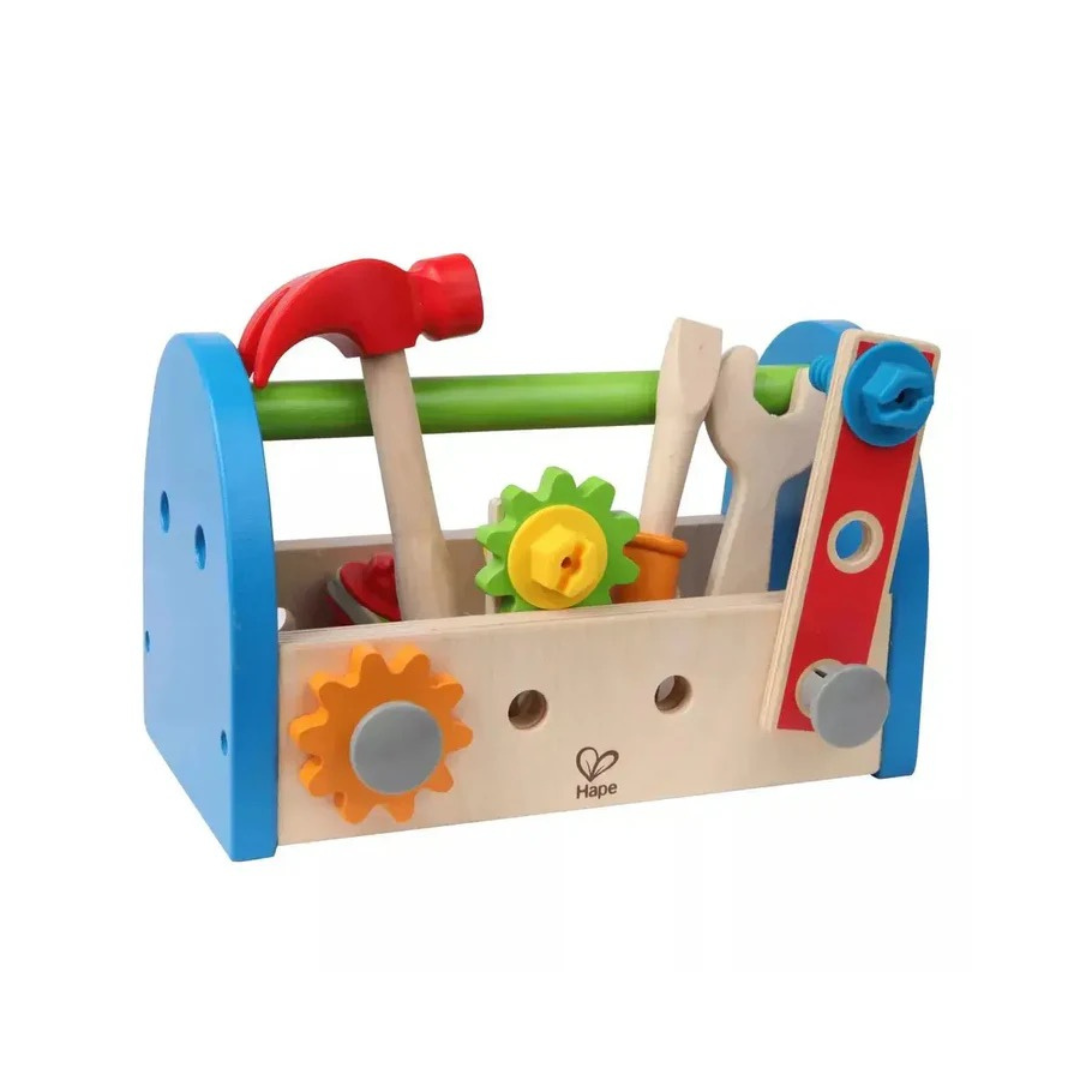 Hape Fix It Kid's Wooden Tool Box and Accessory Play Set