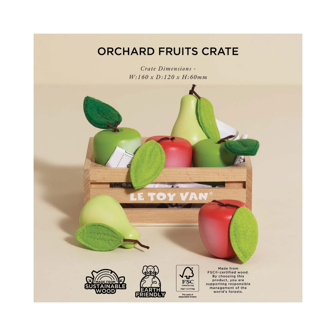 Orchard Fruits Wooden Market Crate