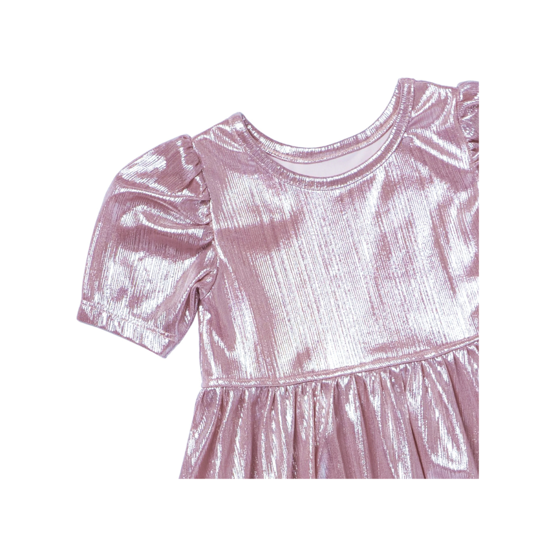 Glitter Pink Lame Dress