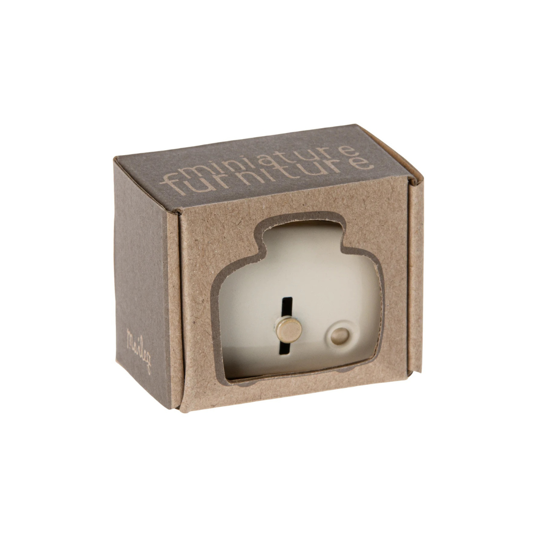 Miniature Toaster & Bread, Off-white