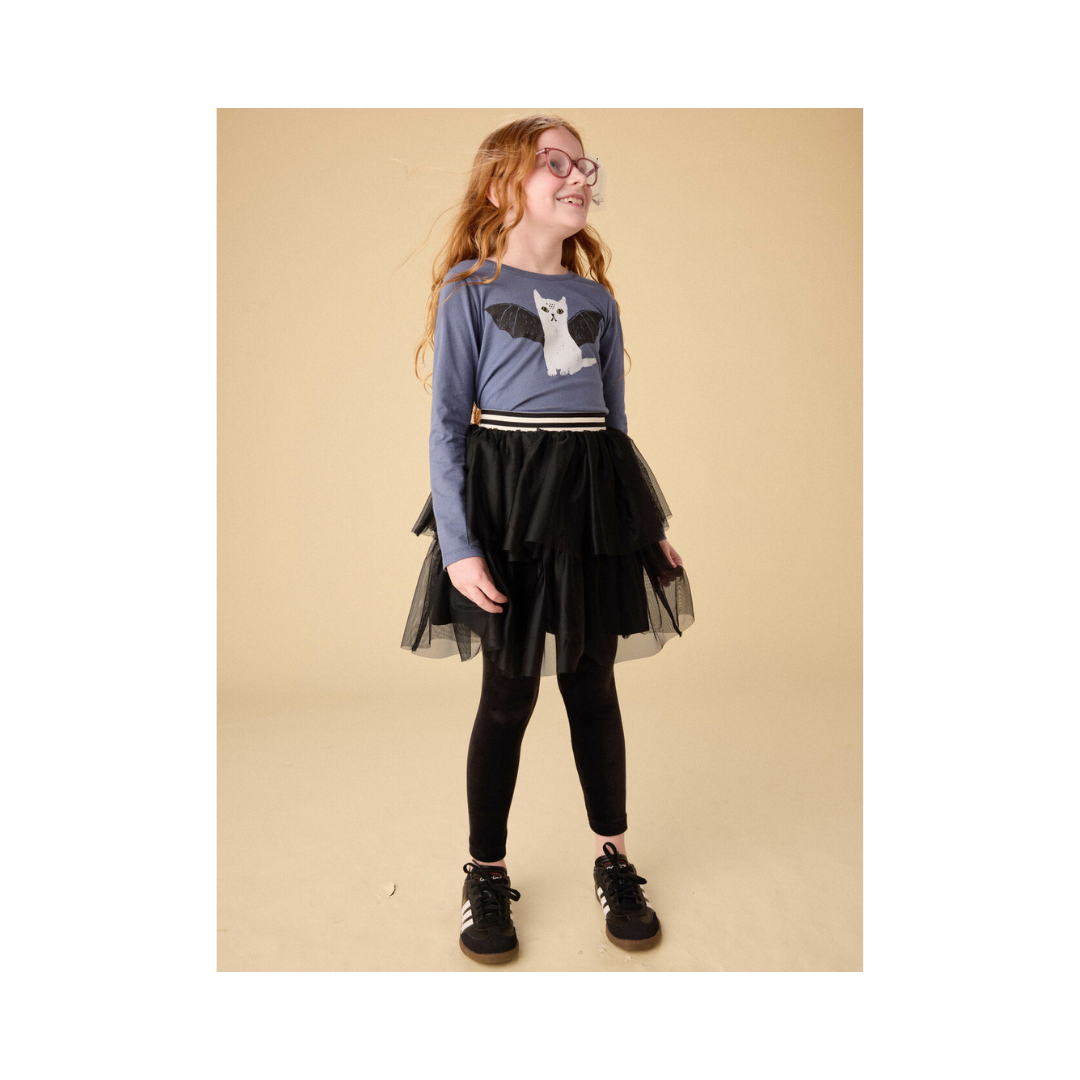 Jet Black Tiered Tulle Skirt