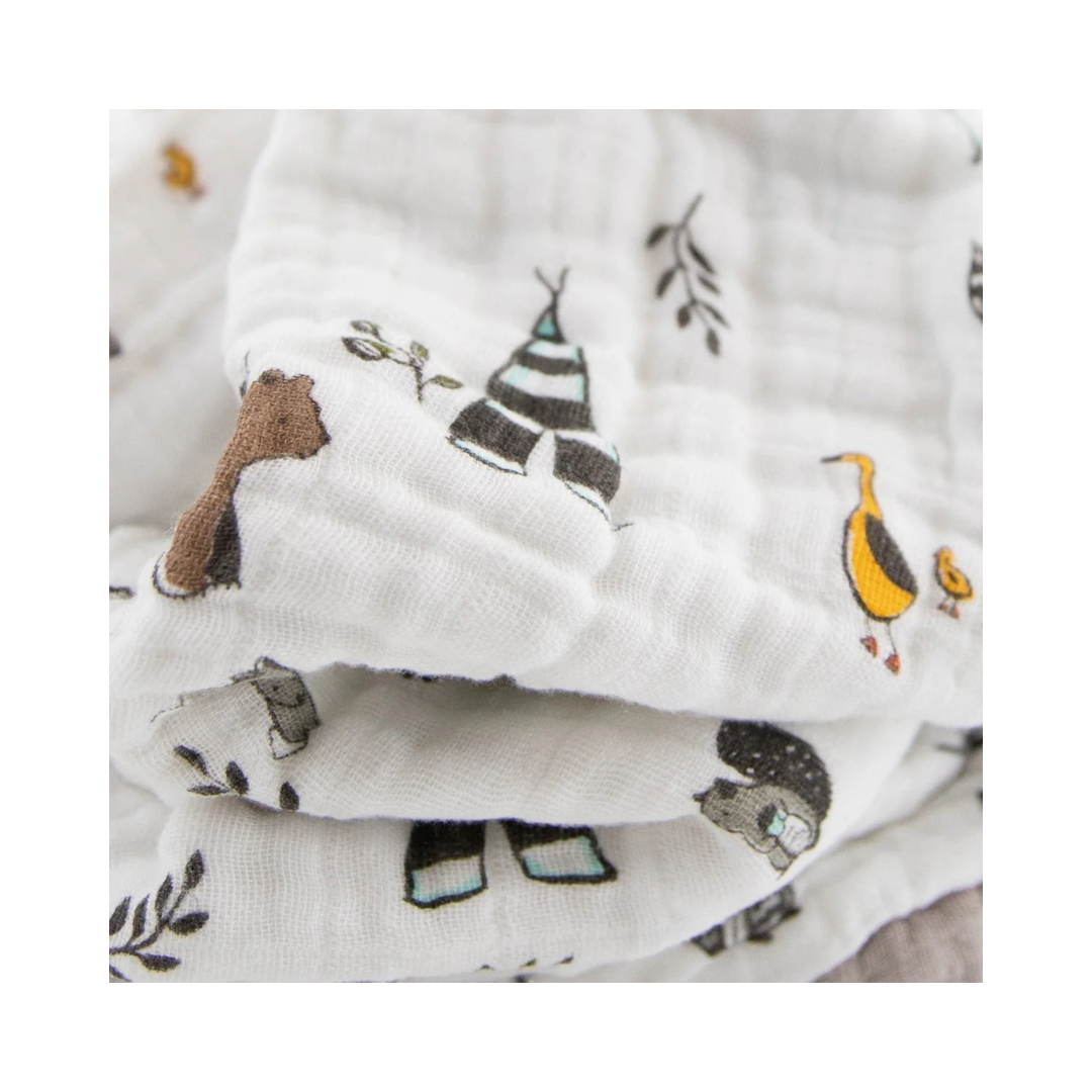 Forest Friends Cotton Muslin Quilt 30x40