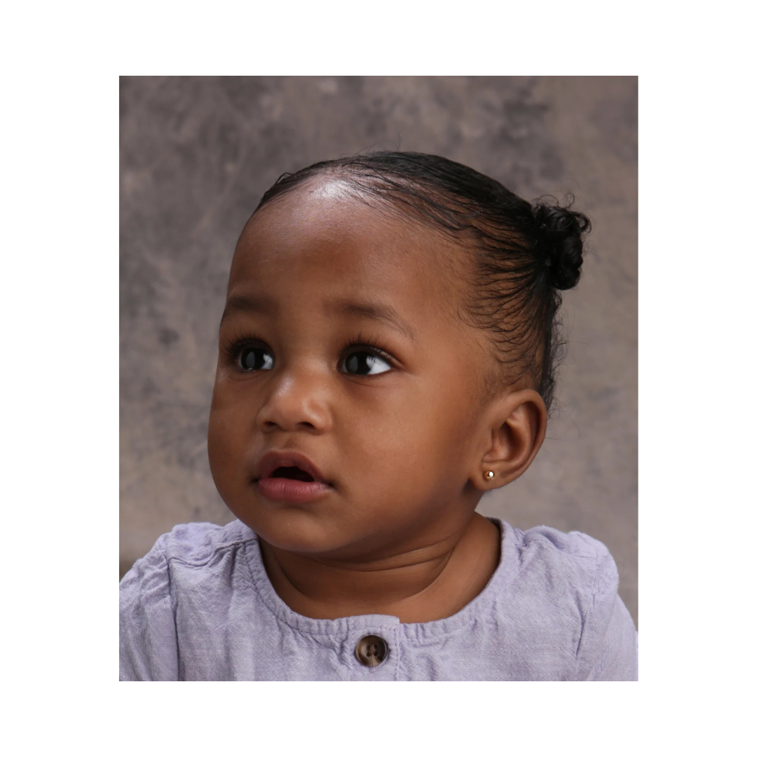 Gold Ball Stud Earring