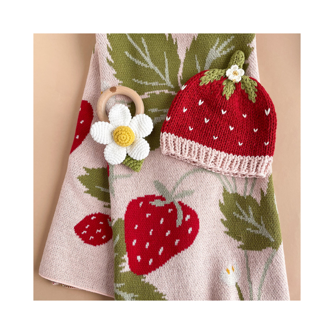 Strawberry Cotton Beanie