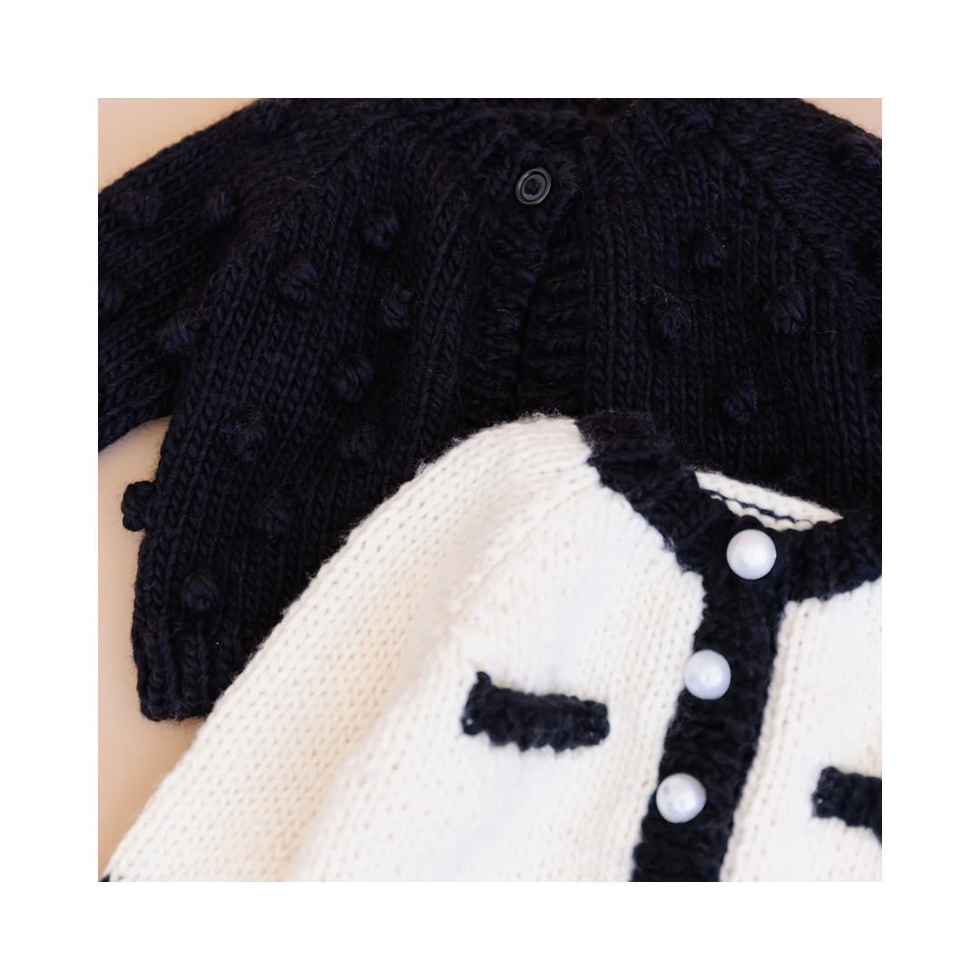 Cream Black Pearl Coco Cardigan