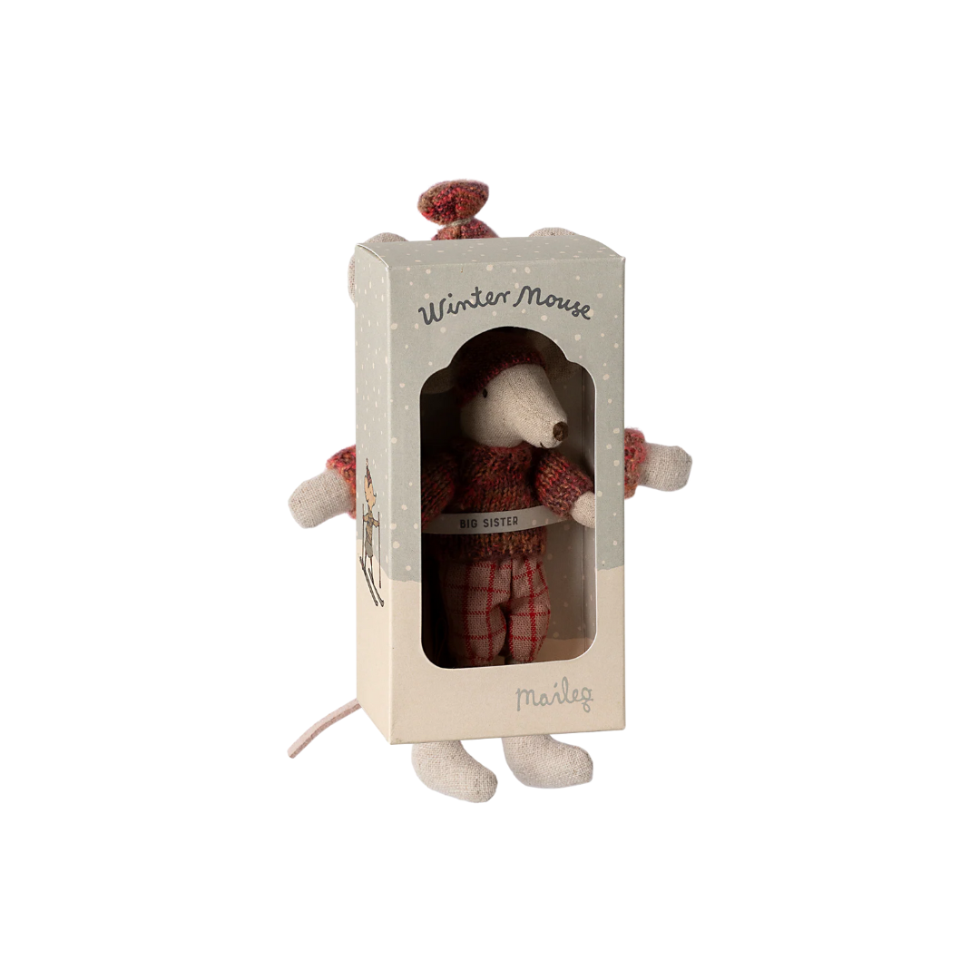 Winter Mouse, Big Sister w/ Ski Set, Rose
