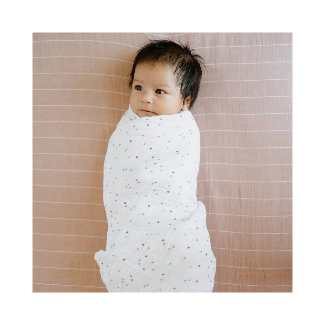 Party Dots Cotton Muslin Swaddle