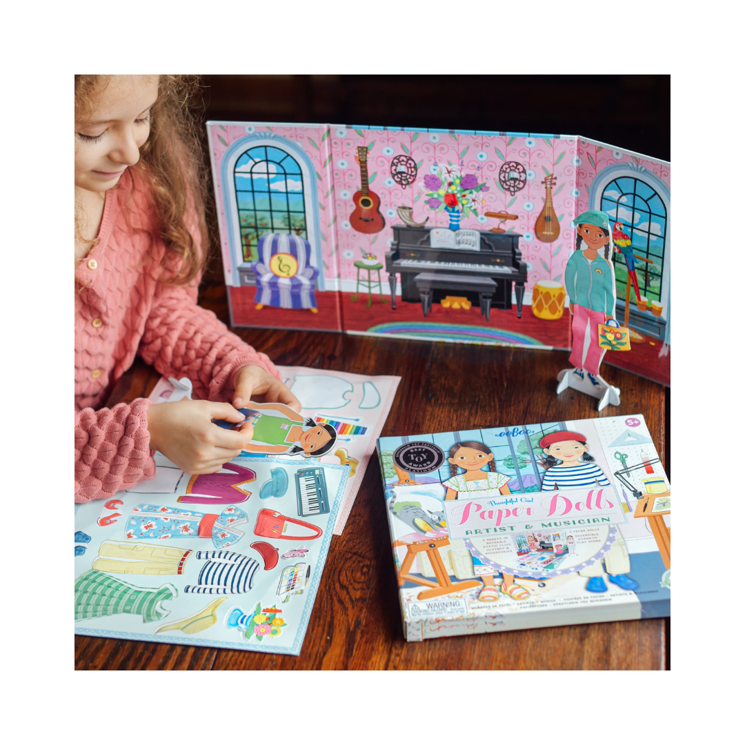 Thoughtful Girls Musician & Artist Paper Dolls