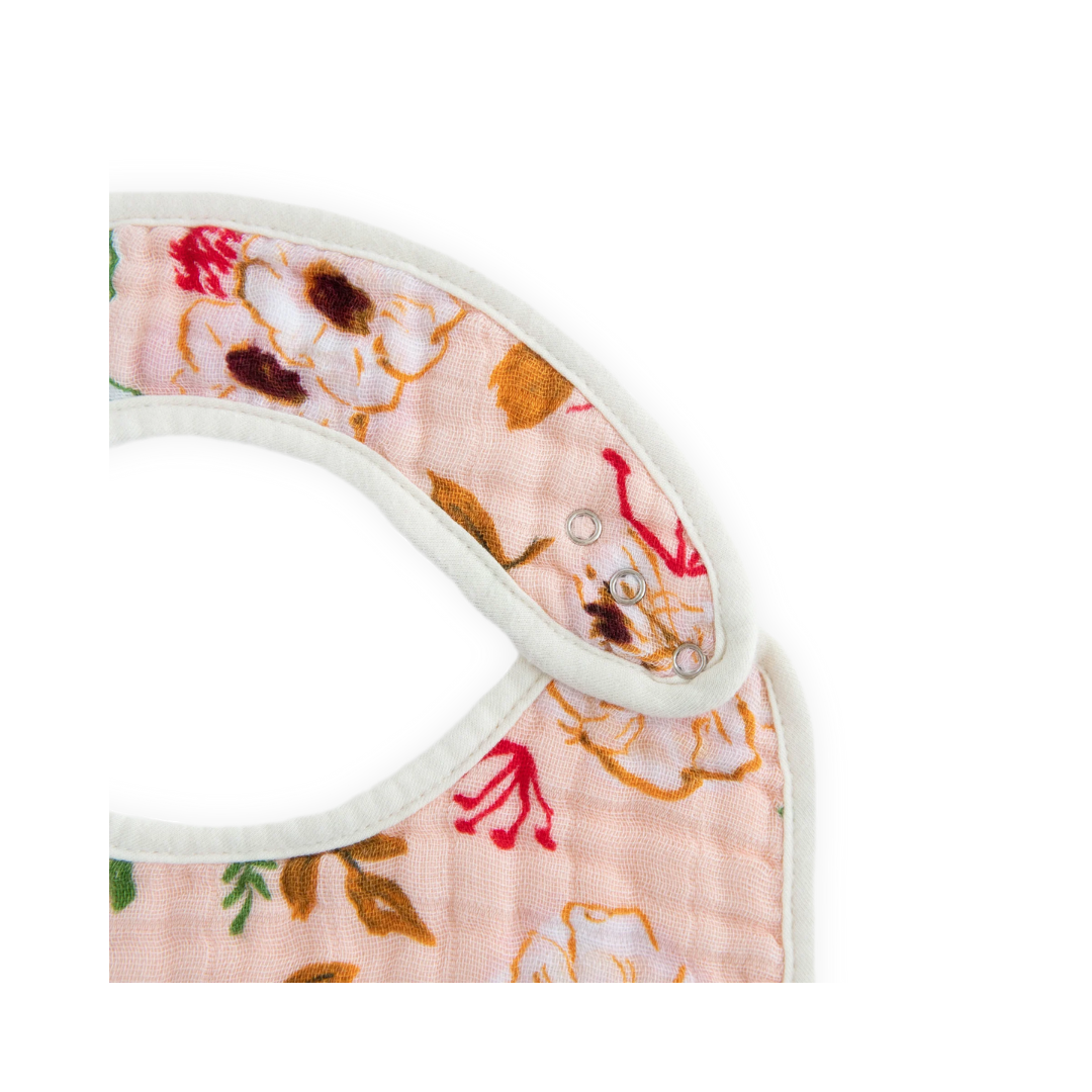 Cotton Muslin Classic Bib 3 Pack - Vintage Floral