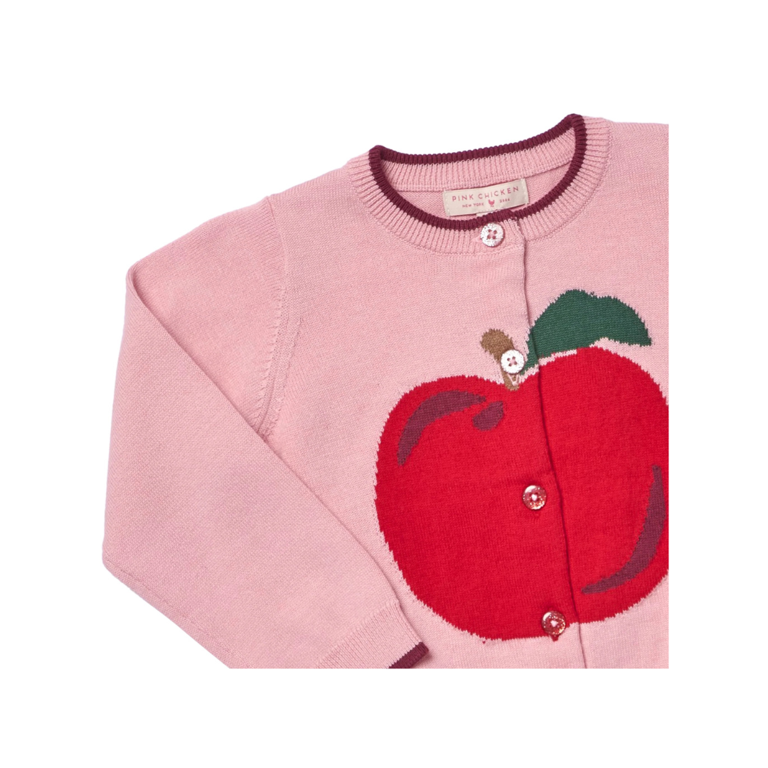Crisp Apple Cardigan Sweater