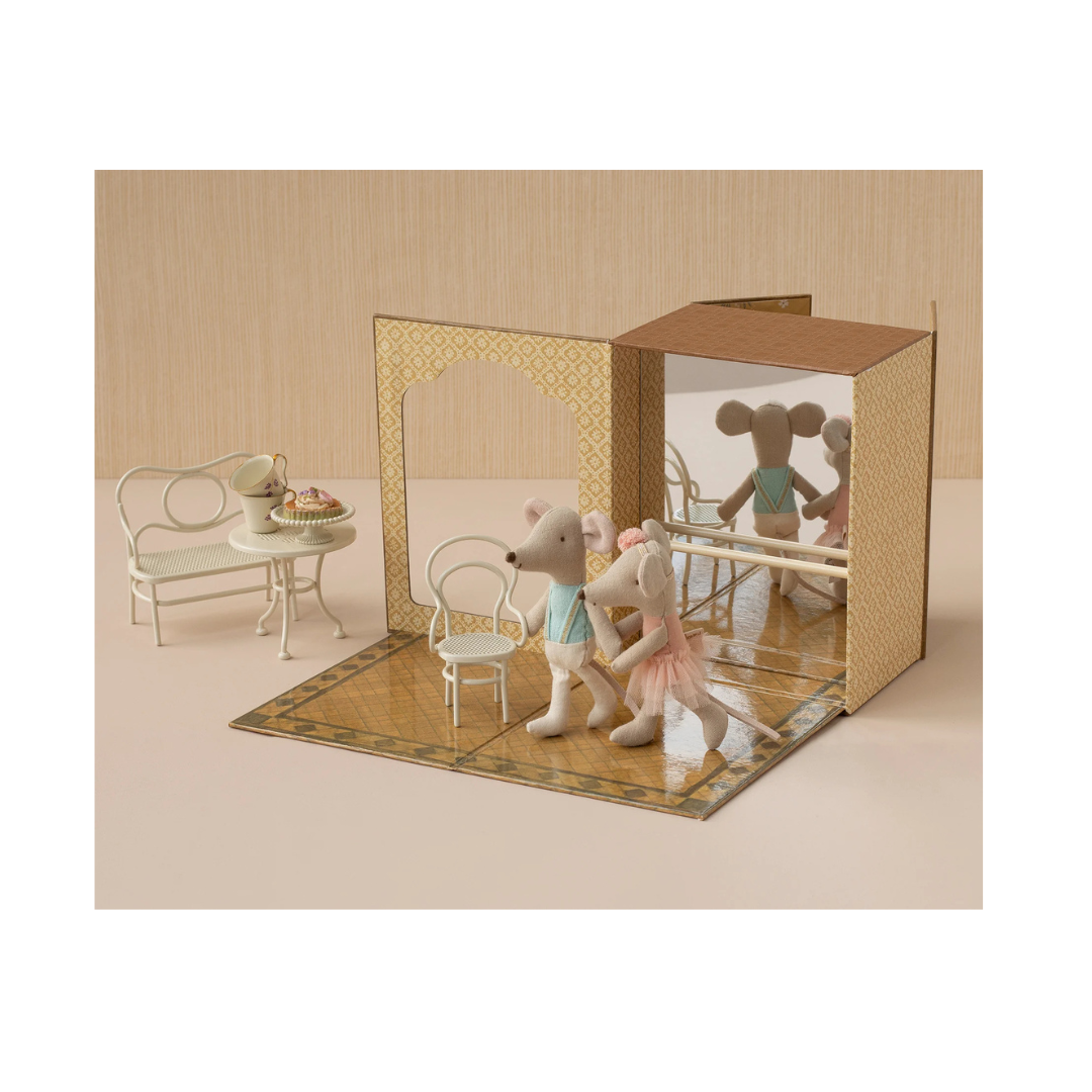 Ballet Mice in Dance Studio, Little Sister and Brother Mouse