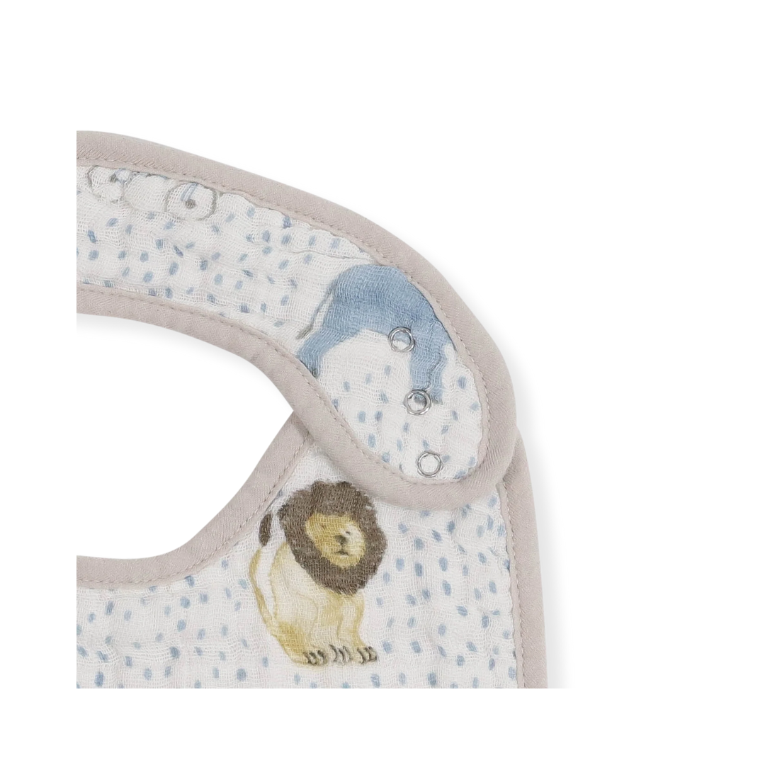 Cotton Muslin Classic Bib 3 Pack - Party Animals