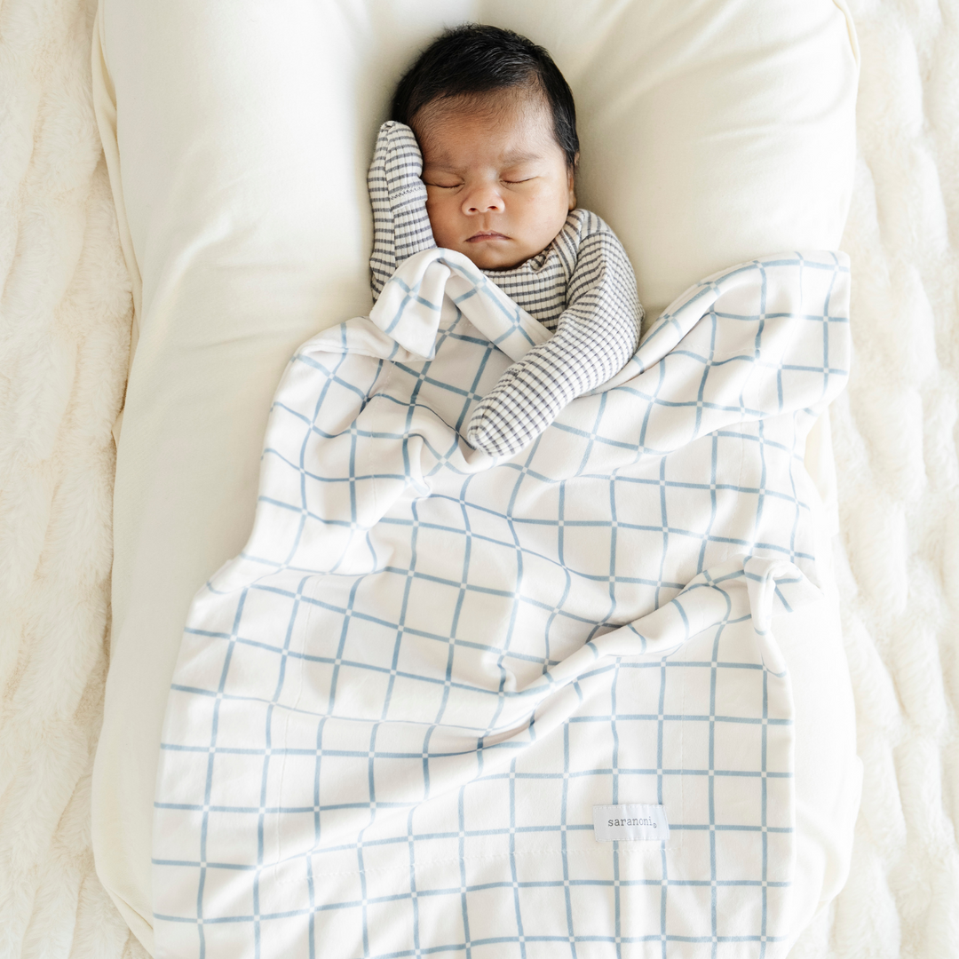 Grid Minky Stretch Mini Blanket — gallery photo 3