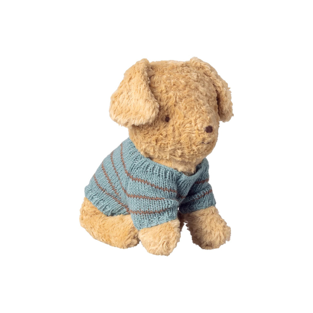 Puppy Knitted Sweater Dusty Blue