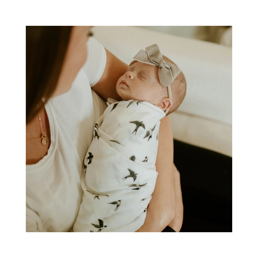 Swallows Cotton Muslin Swaddle 47x47