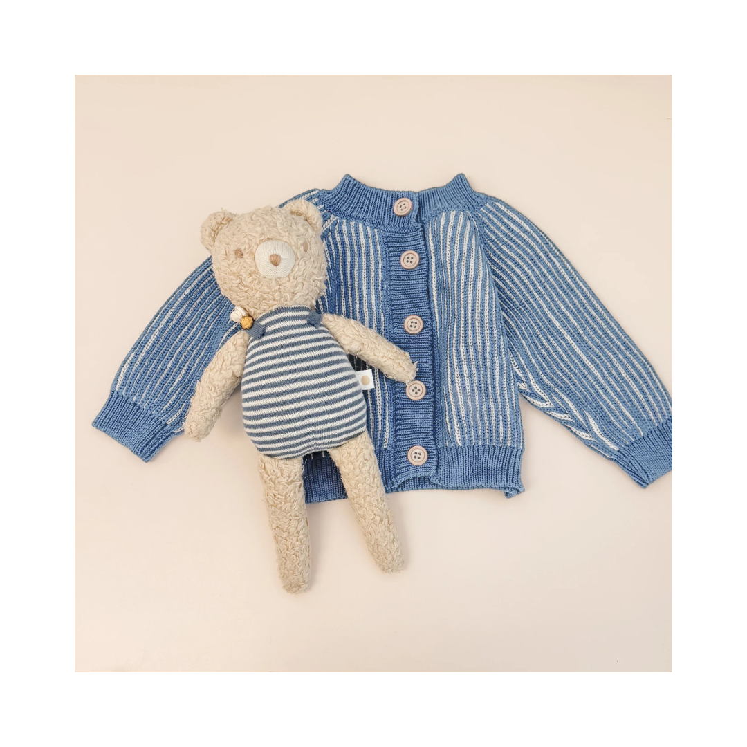 Brioche Dusty Blue Cardigan