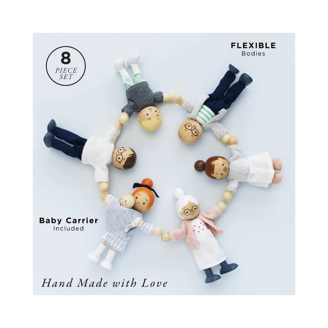 Wooden Dolls House Family