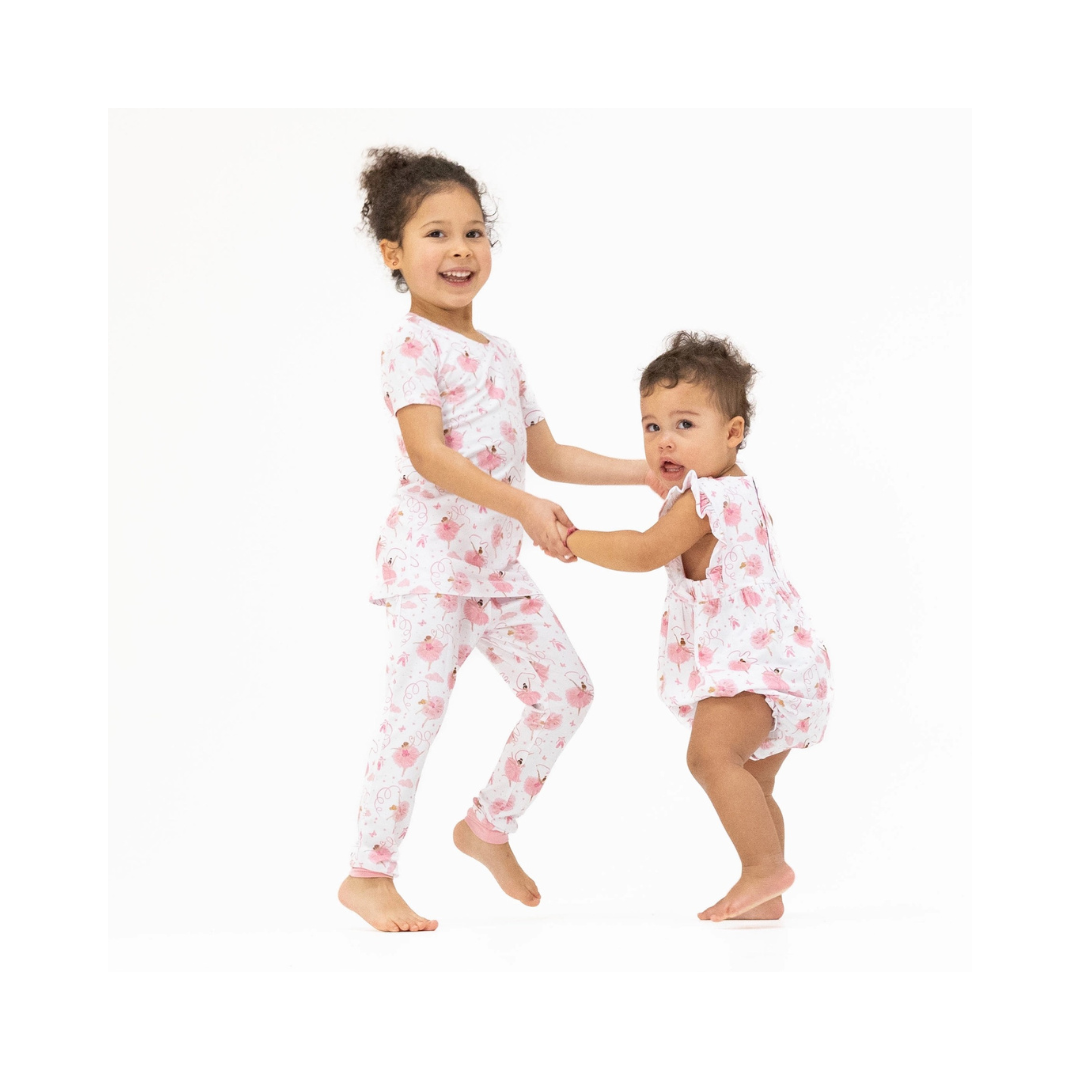 Ribbon Ballerinas Short Sleeve Loungewear Set
