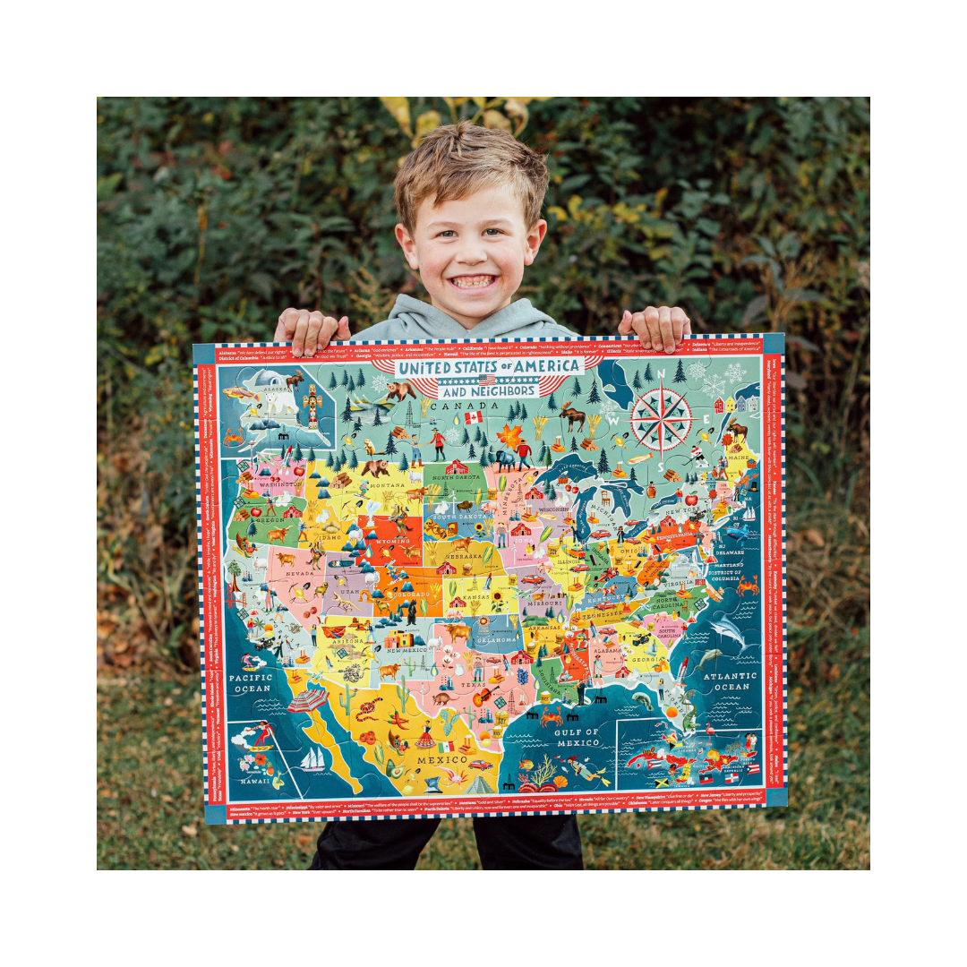 USA Map 48 Piece Giant Puzzle