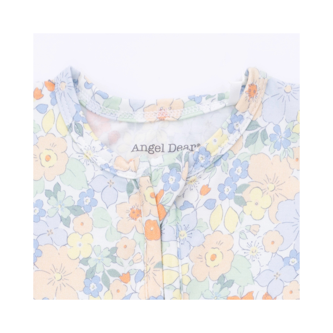 Georgia Floral 2 Way Ruffle Back Zipper Footie