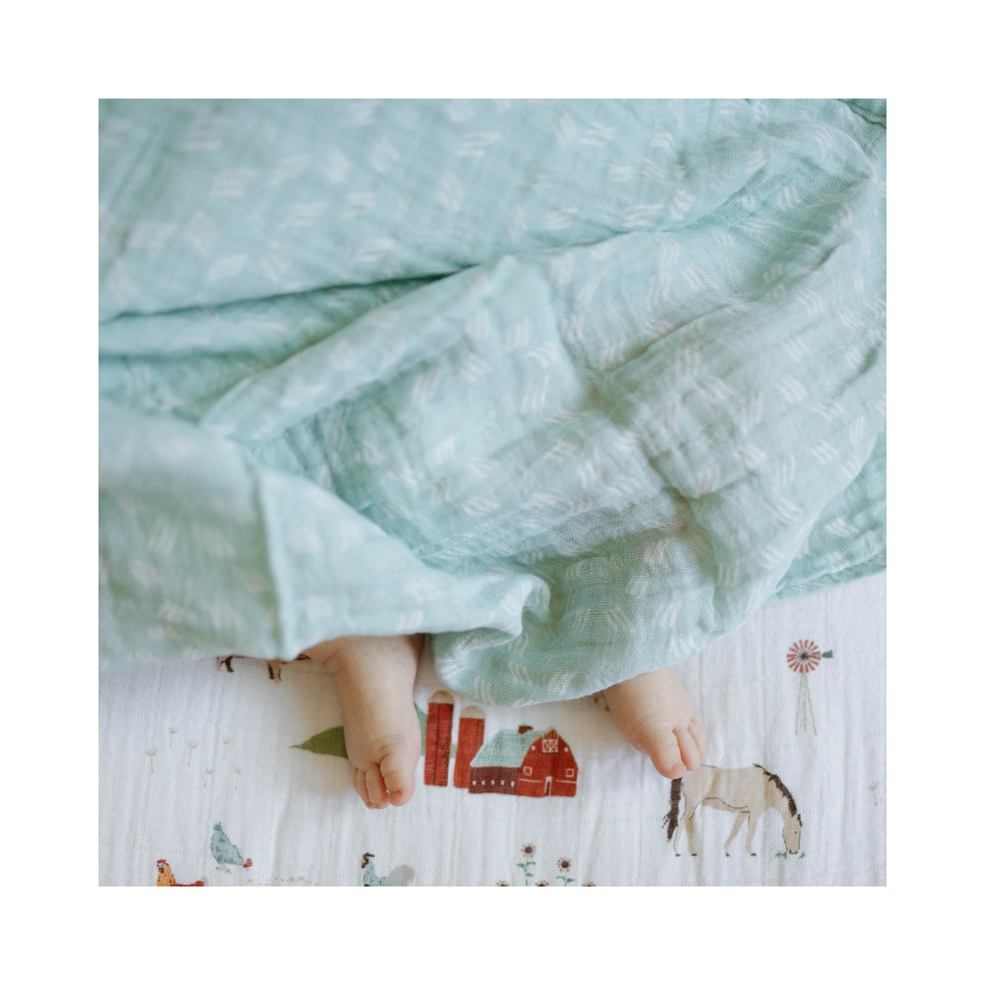 Cotton Muslin Swaddle Misty Field
