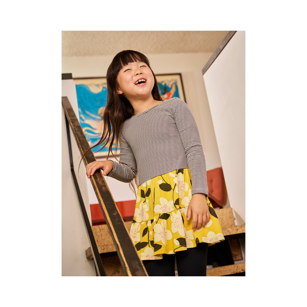 Plum Blossom Tiered Skirted Twirl Dress