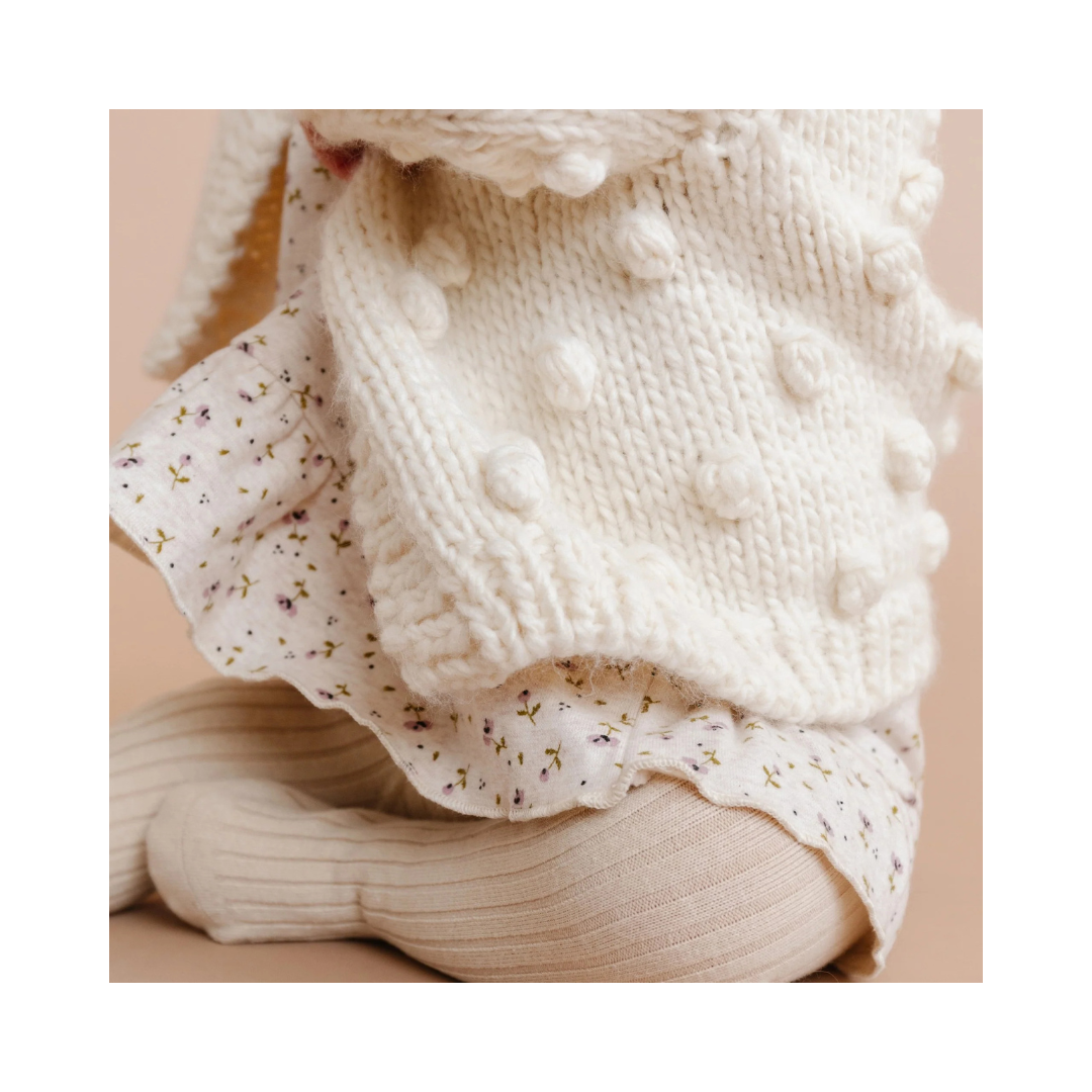 Cream Popcorn Cardigan