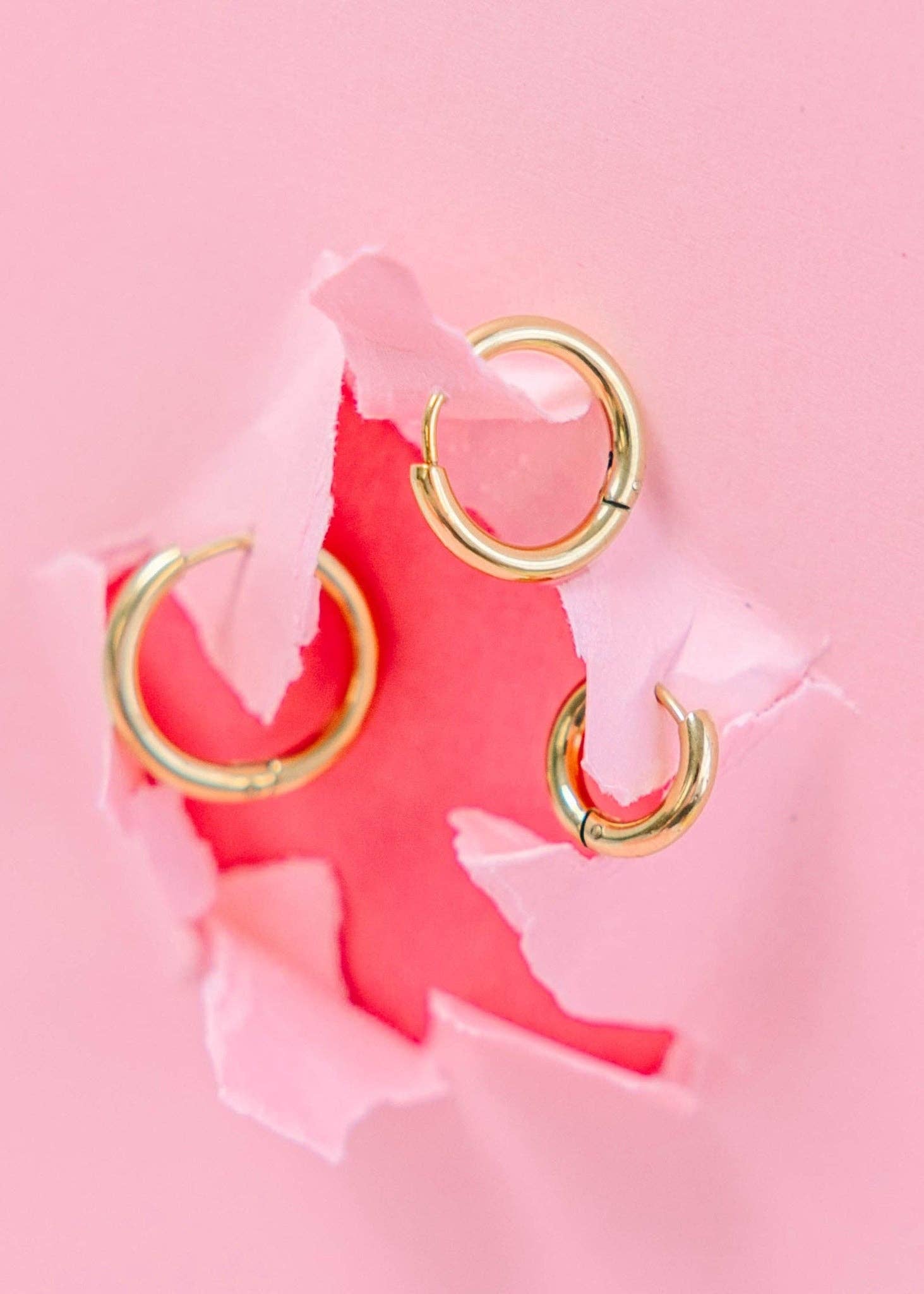 Gold Huggies: 12mm