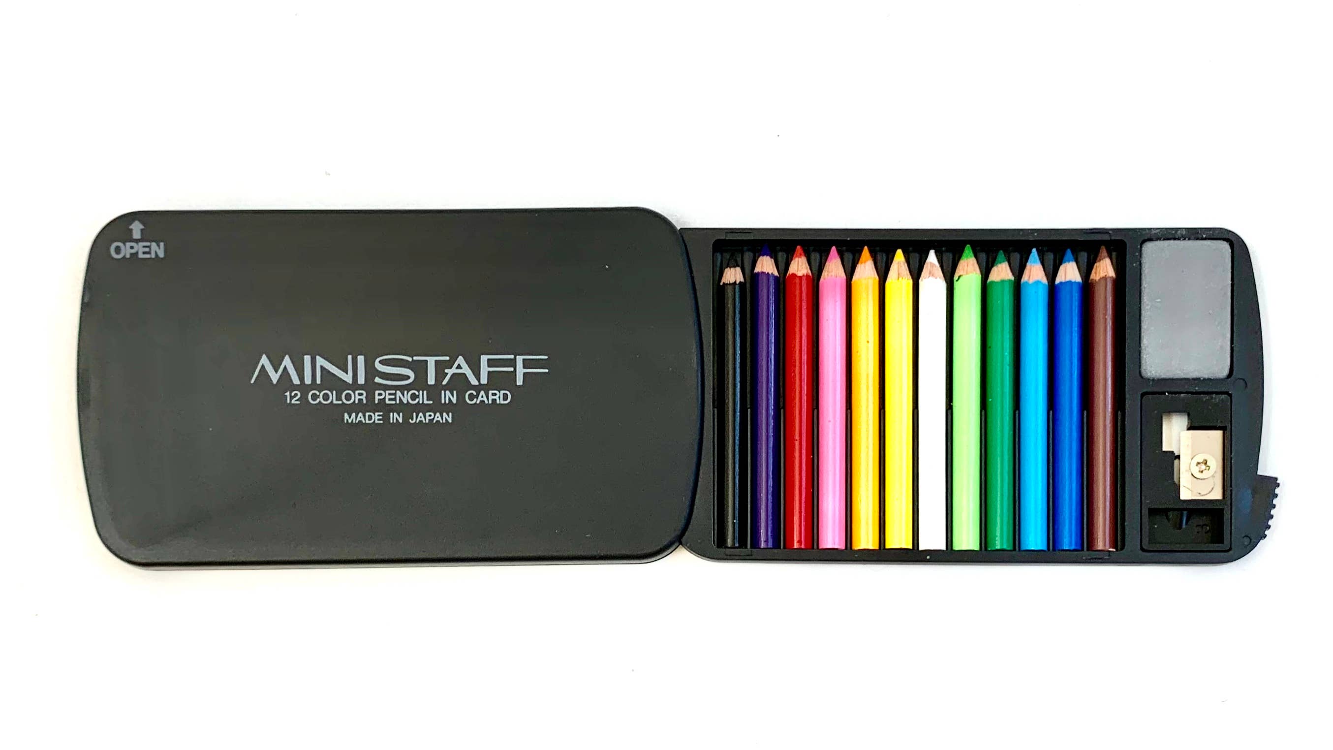 22132 12 Mini Pencils in Black  Card Case-1