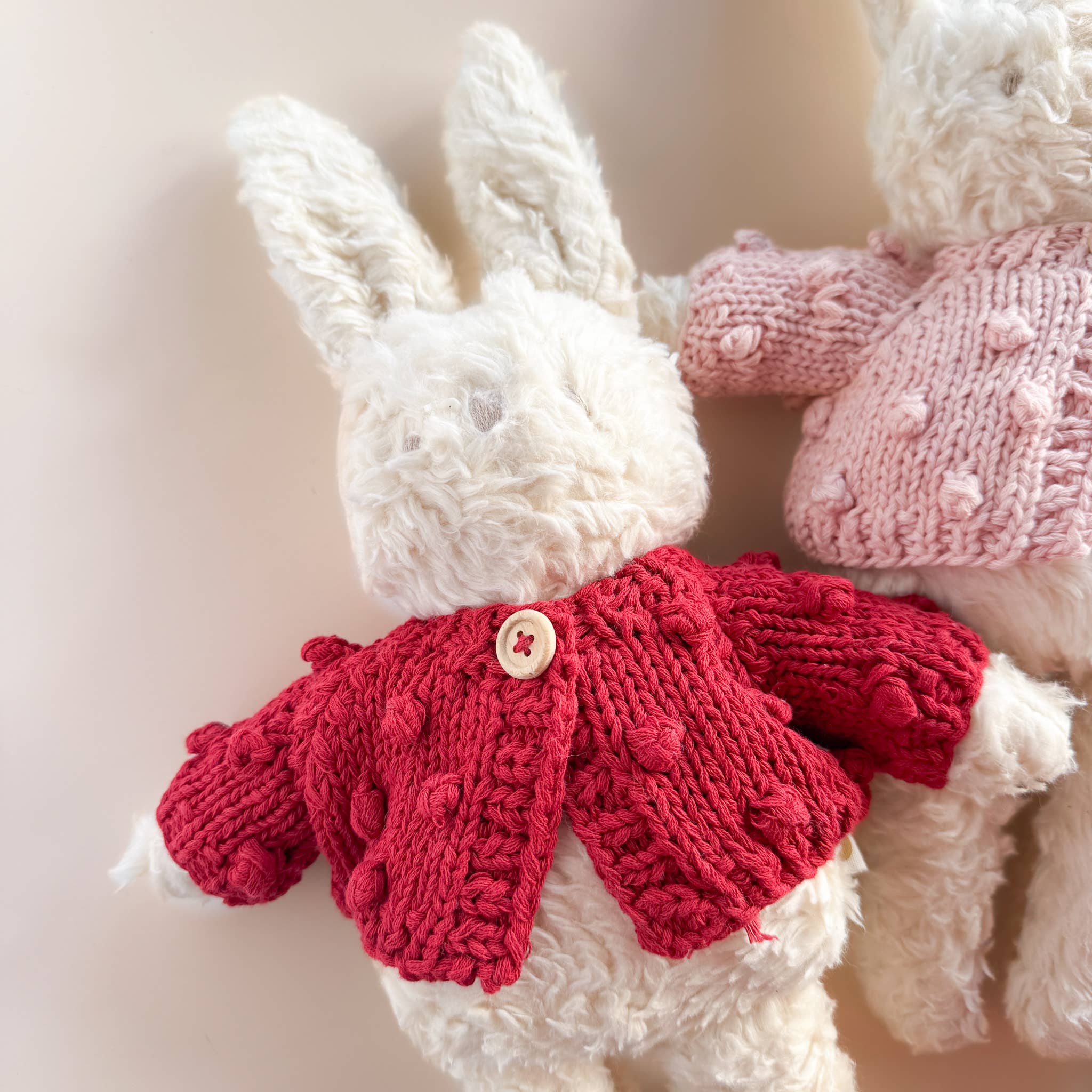Plush Toy Popcorn Cotton Cardigan Stuffed Animal Dress Up: Red