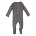 Organic Footed Snap Overall Gray 6-9M