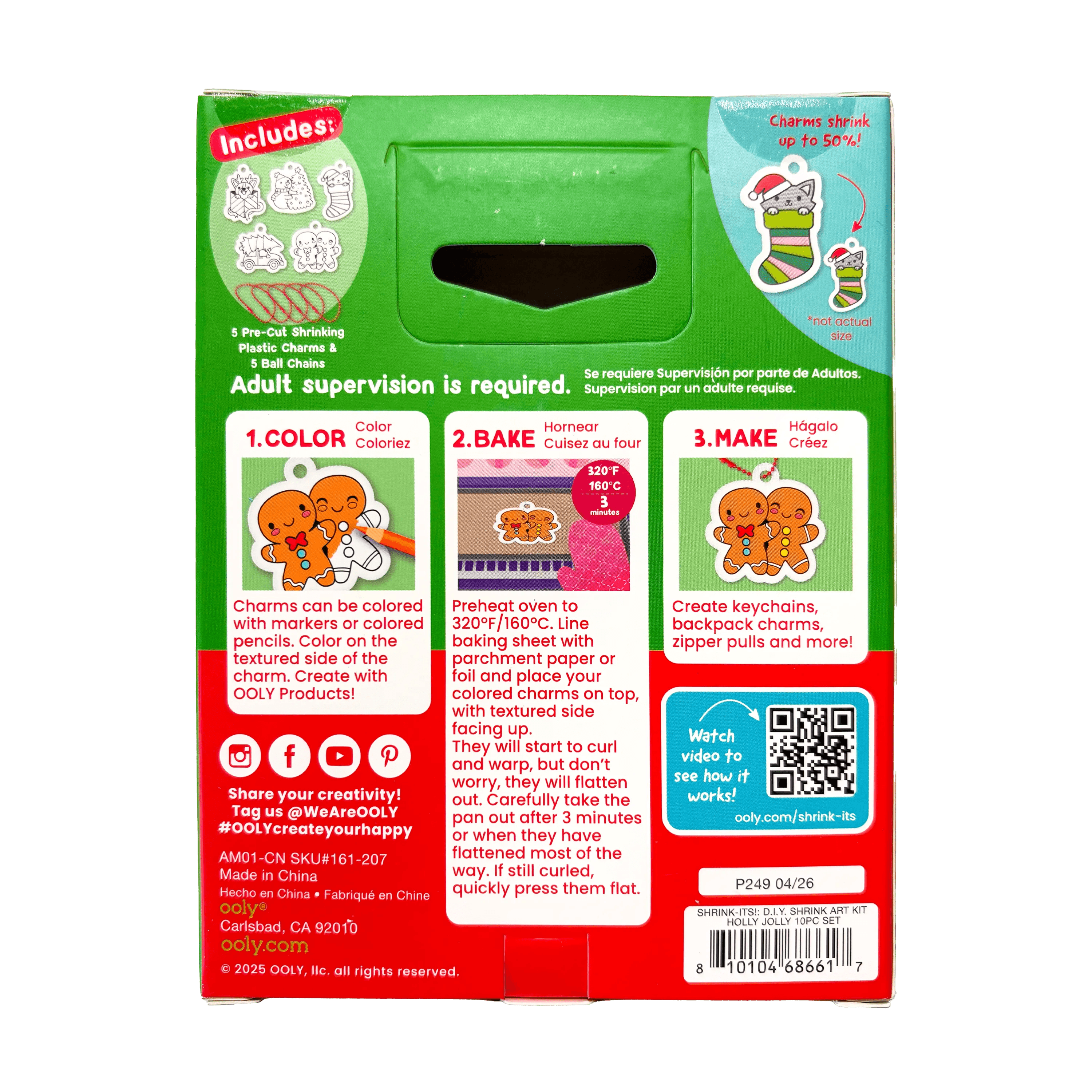 Mini Shrink-Its! DIY Shrink Art Kit - Holly Jolly