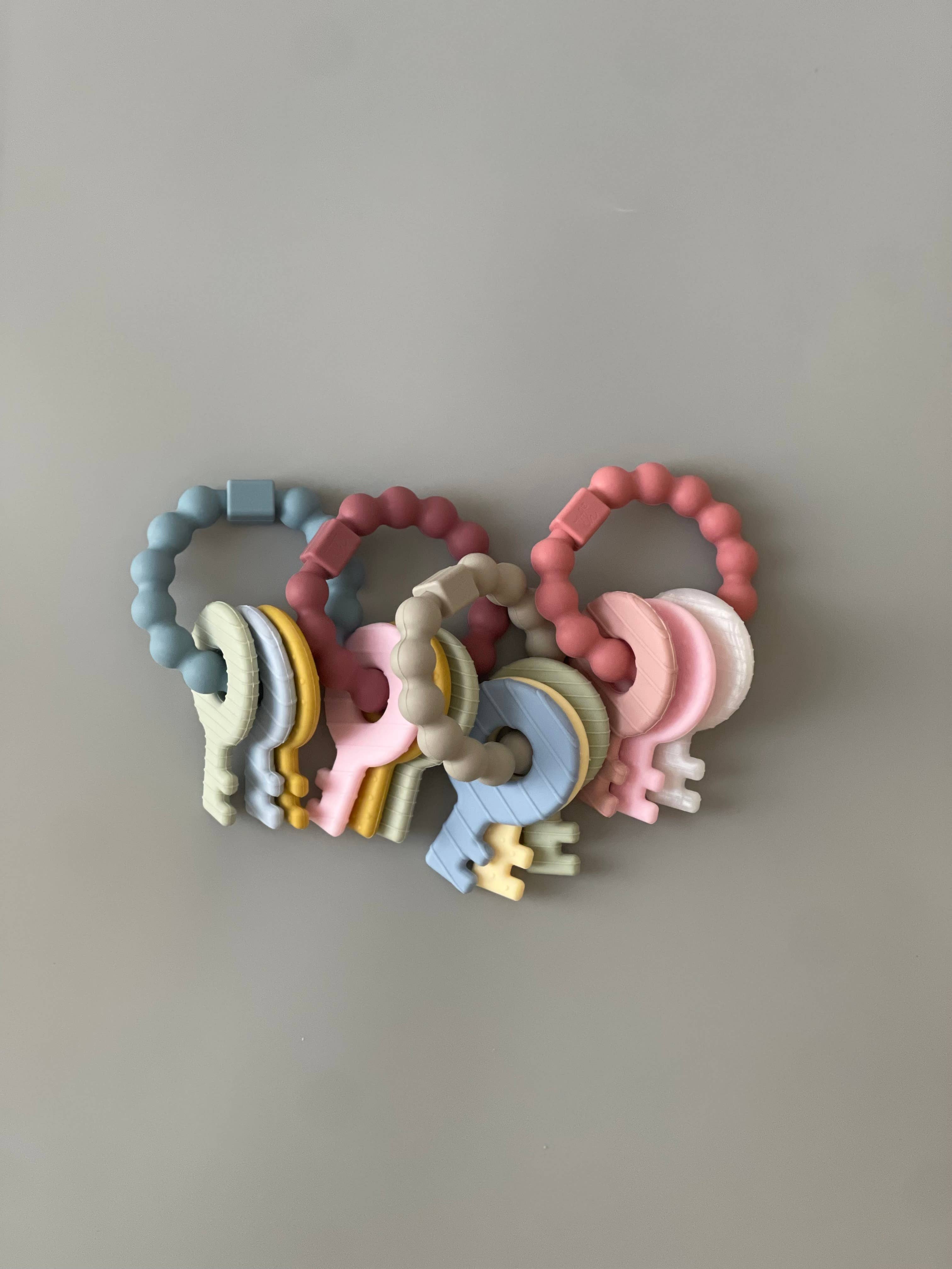 Key Rattle Teether: Misty Rose