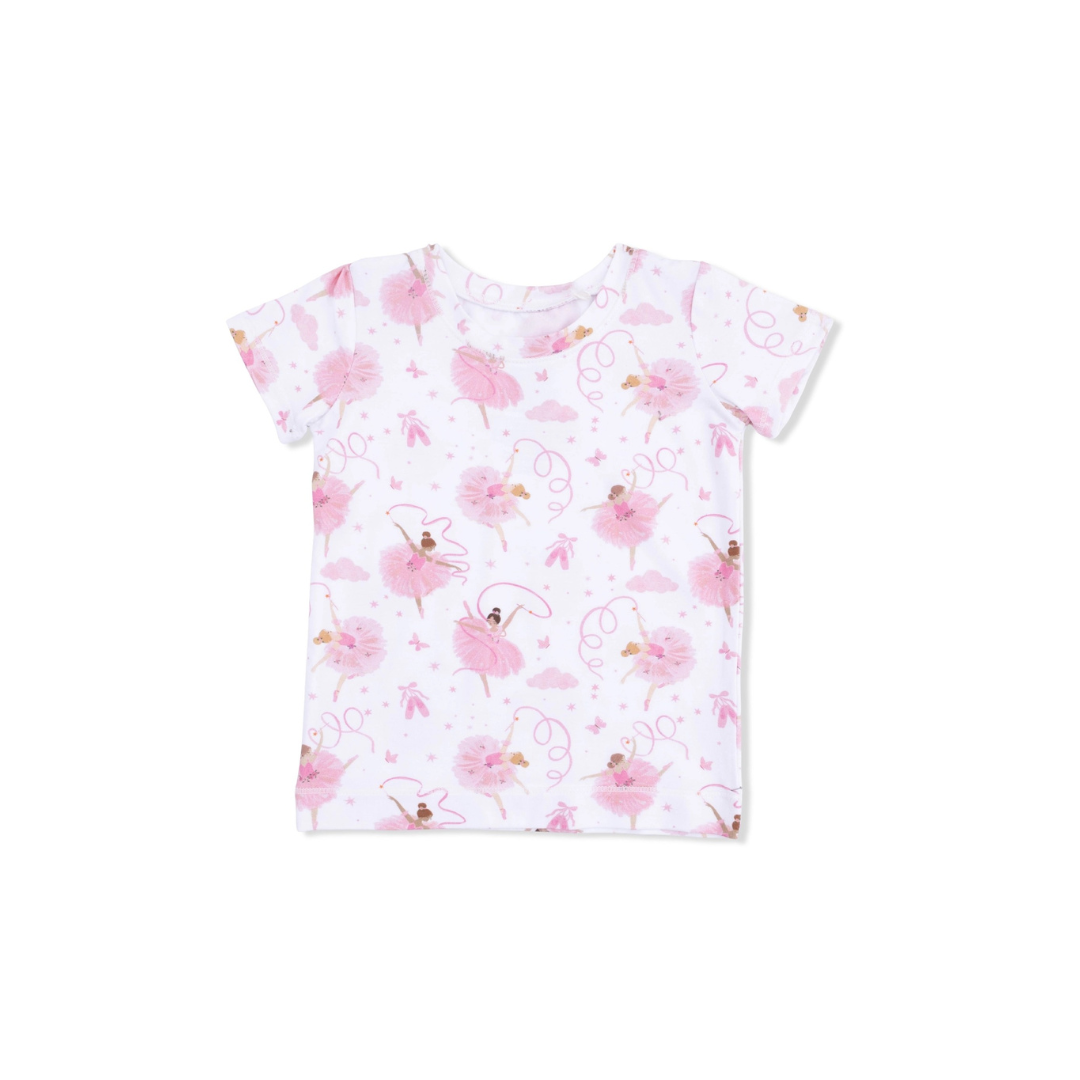 Ribbon Ballerinas Short Sleeve Loungewear Set