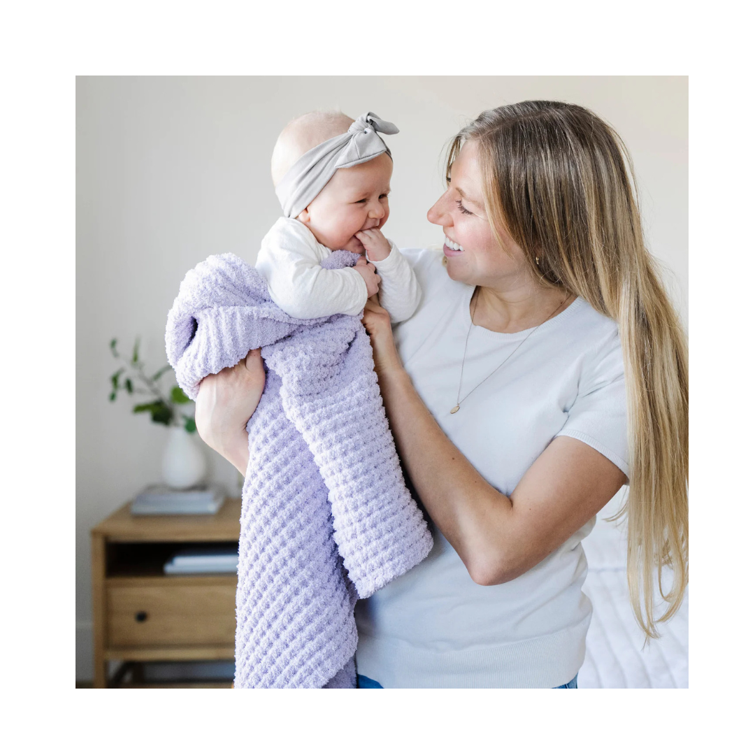 Wisteria Waffle Knit Receiving Blanket 30x40