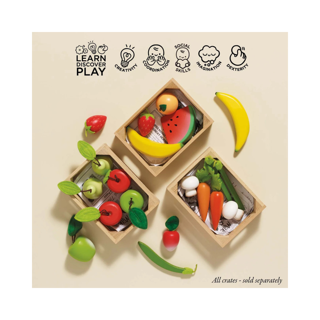 Orchard Fruits Wooden Market Crate