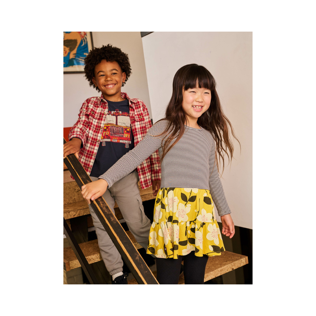 Plum Blossom Tiered Skirted Twirl Dress