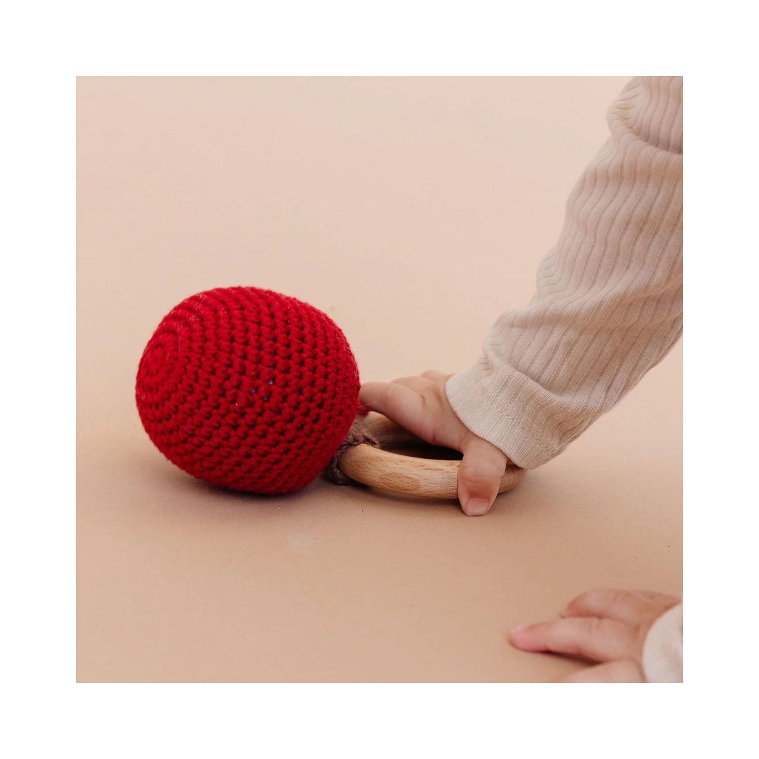 Apple Crochet Rattle Teether