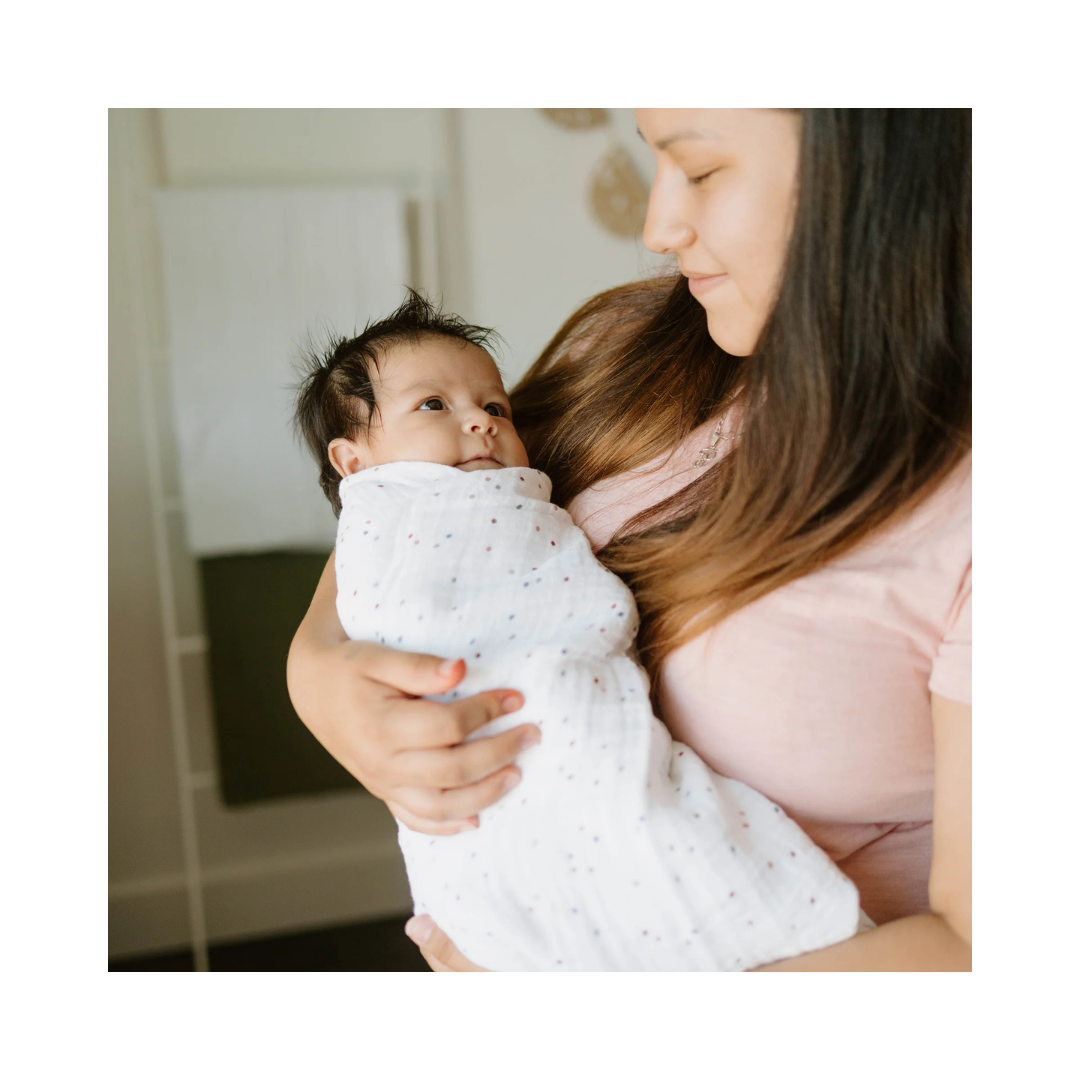 Party Dots Cotton Muslin Swaddle