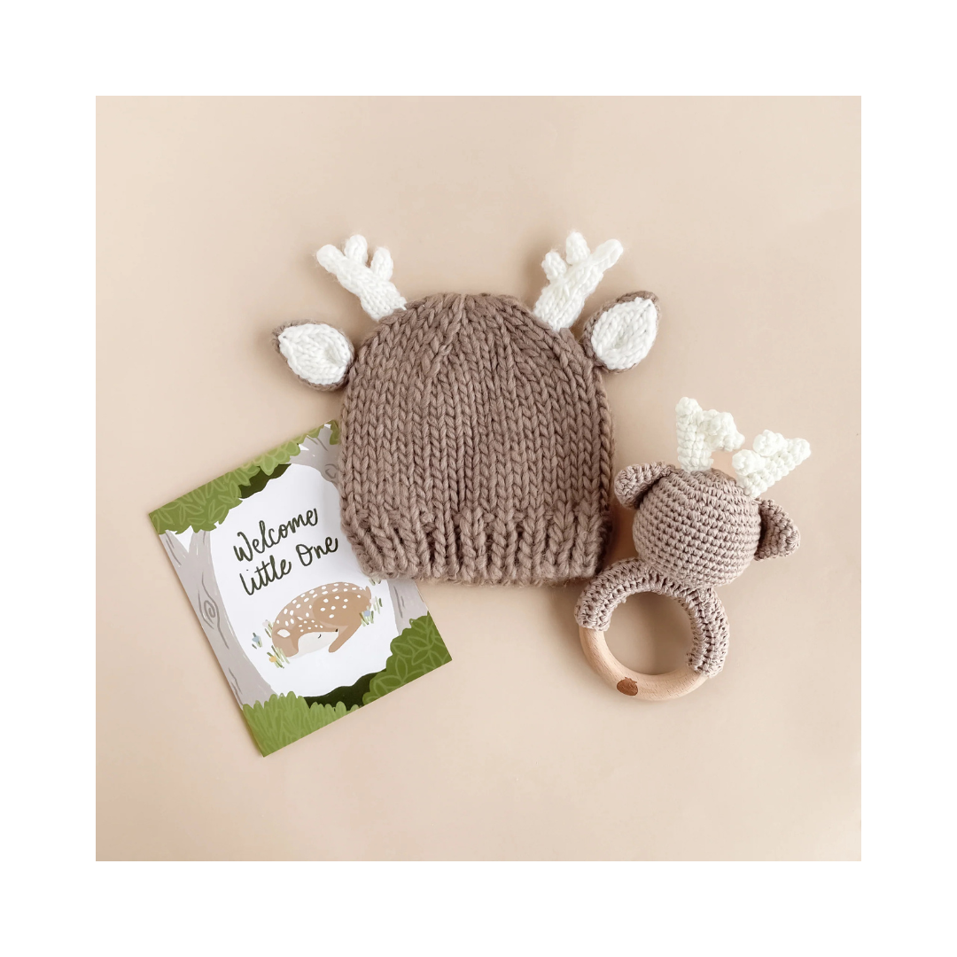 Deer Cotton Crochet Teether Rattle