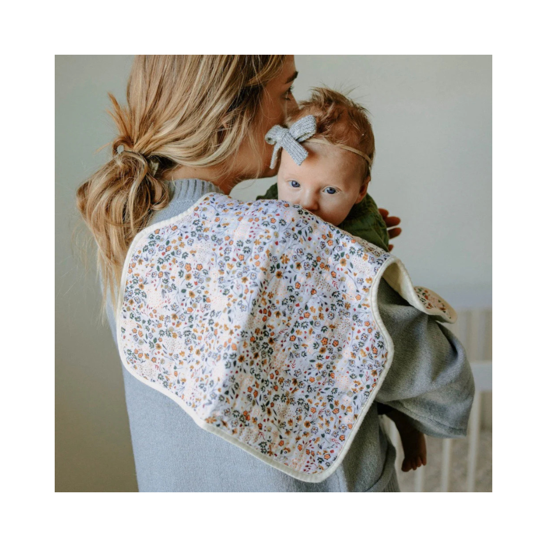Cotton Muslin Burp Cloth Pressed Petals