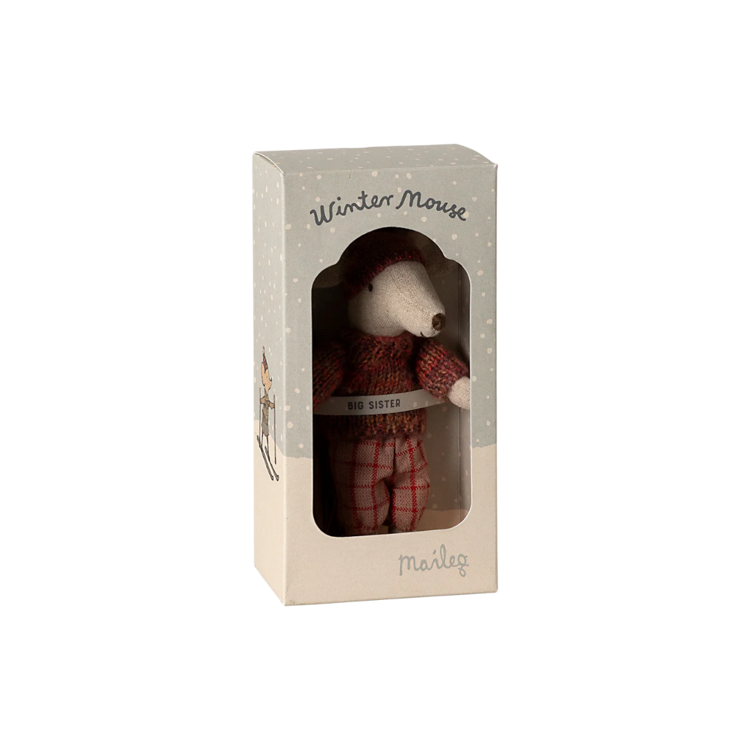 Winter Mouse, Big Sister w/ Ski Set, Rose