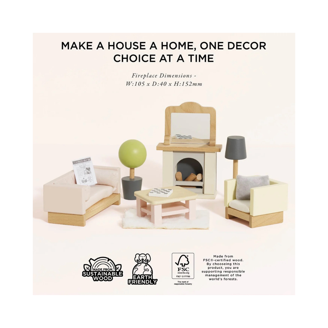 Doll House Sitting Room Furniture Set