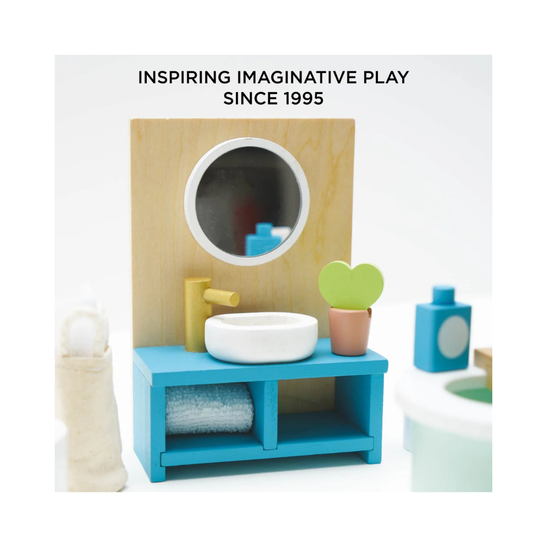 Wooden Dolls House Bathroom Furniture