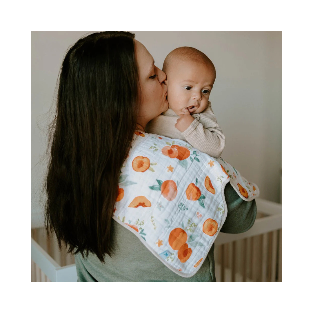 Cotton Muslin Burp Cloth Georgia Peach