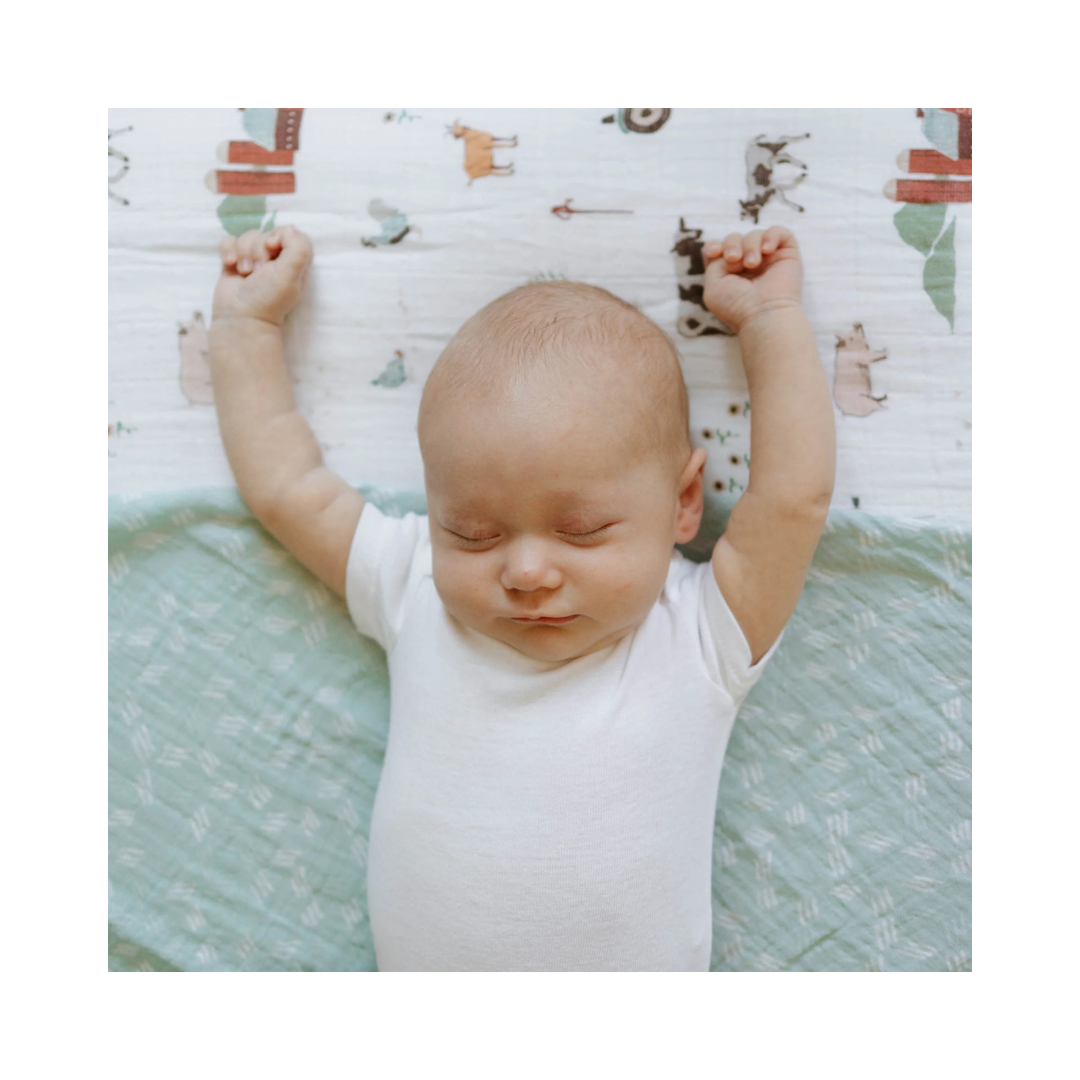 Cotton Muslin Swaddle Misty Field