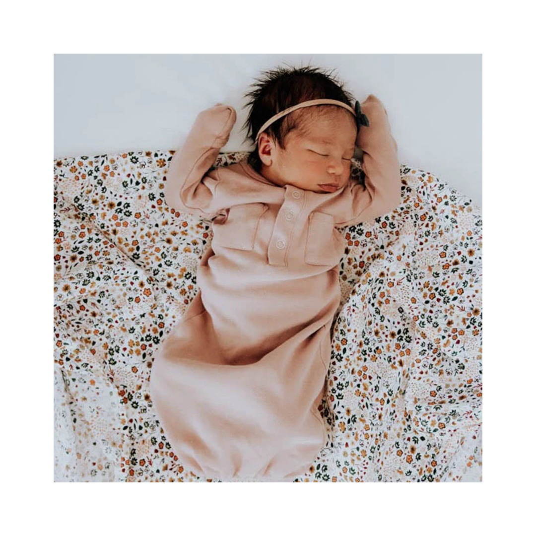 Cotton Muslin Swaddle Pressed Petals