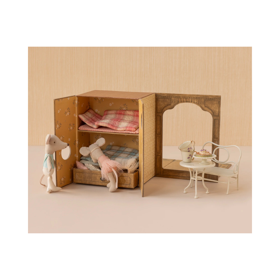 Ballet Mice in Dance Studio, Little Sister and Brother Mouse