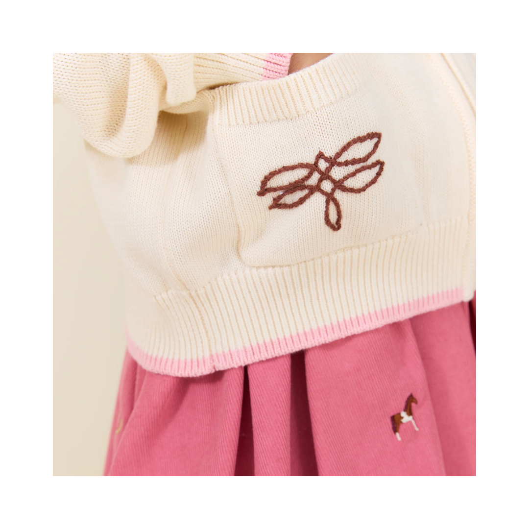 Girls Western Zip Sweater